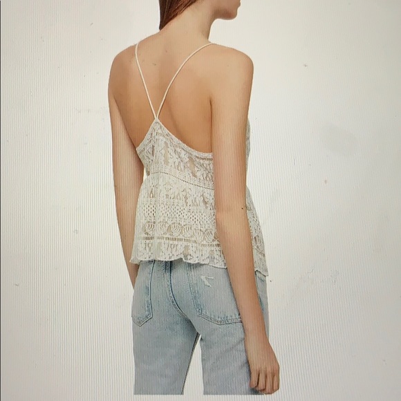 ALLSAINTS Peplum Lace Top in white - Picture 2 of 8